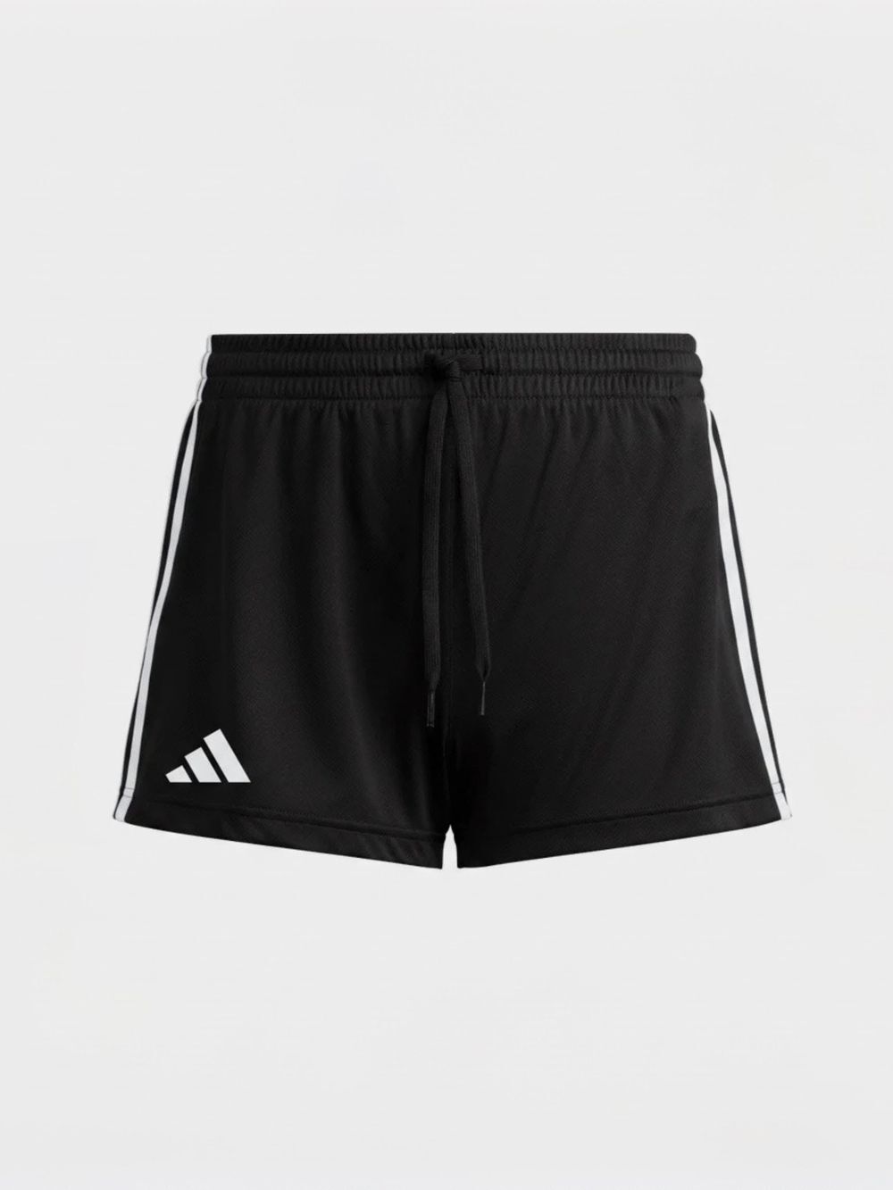 adidas Women's Black Athletic 3-Stripe 3" Shorts - Large